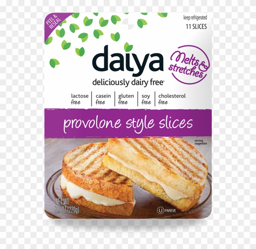 "meltable & Stretchy" Daiya Provolone Low Protein Cheese - Daiya Provolone Cheese Slices Clipart