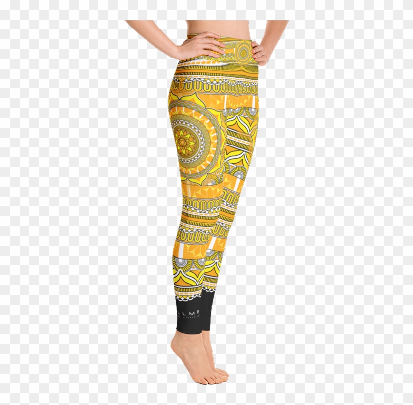 Solar Plexus Chakra Mandala Leggings Right Side - Leggings Clipart #2493947