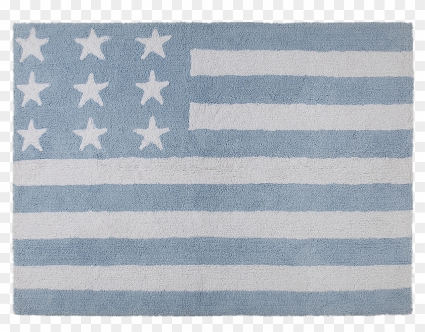 Washable Rug American Flag Baby Blue / Alfombra Lavable - Rugs Clipart #2494498