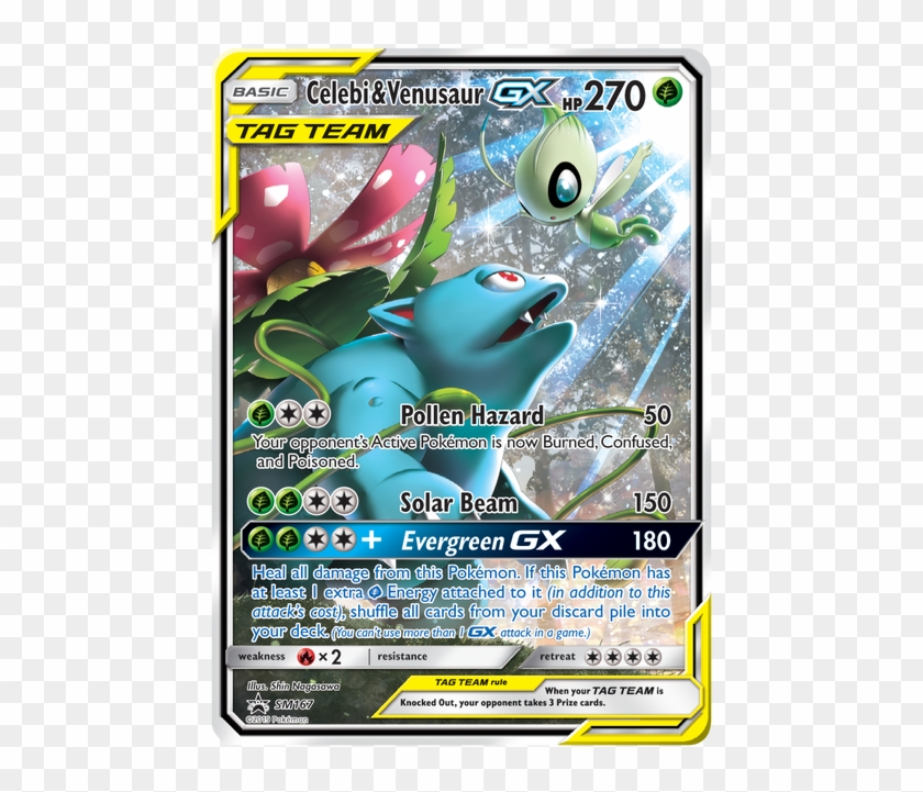 Celebi And Venusaur Gx Clipart #2495306