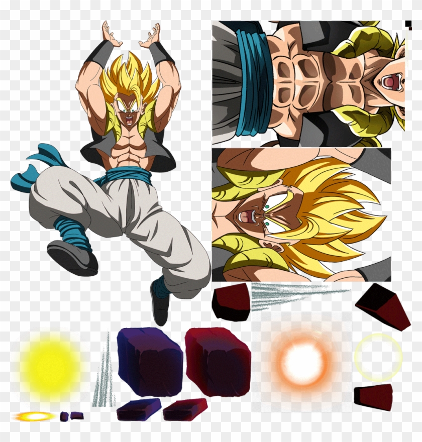 Transcendent Fusion Super Saiyan Gogeta & Transcendent - Goku Ssgss Dokkan Battle Sprite Clipart