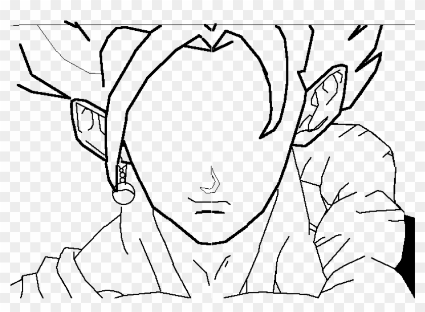 Gogeta Vegito - Line Art Clipart