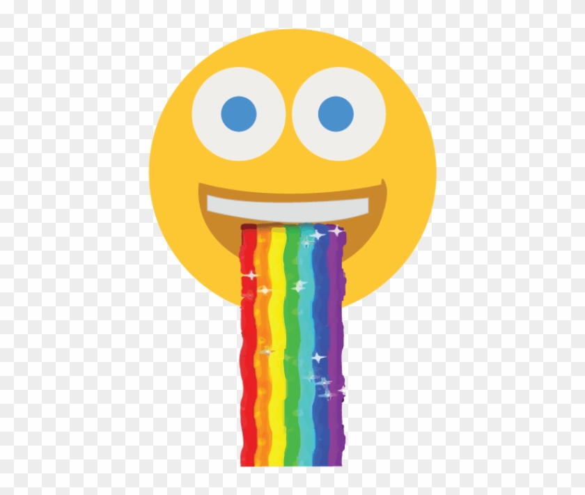 10 Émojis Trop Cool Qui Devraient - Emoji With Rainbow Coming Out Of Mouth Clipart #2495747