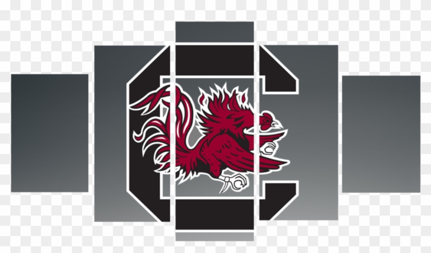 Hd Printed South Carolina Gamecock Logo 5 Pieces Canvas - University Of South Carolina Clipart