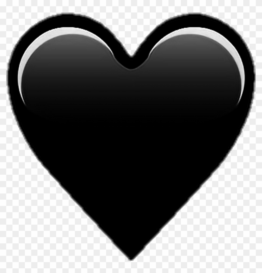 Heart Emoji Blackheart Black - Iphone Heart Emoji Png Clipart