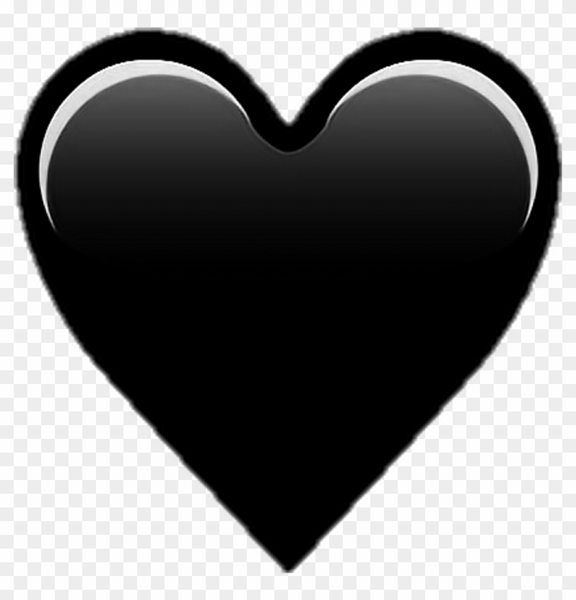 Heart Emoji Blackheart Black - Iphone Heart Emoji Png Clipart #2497367