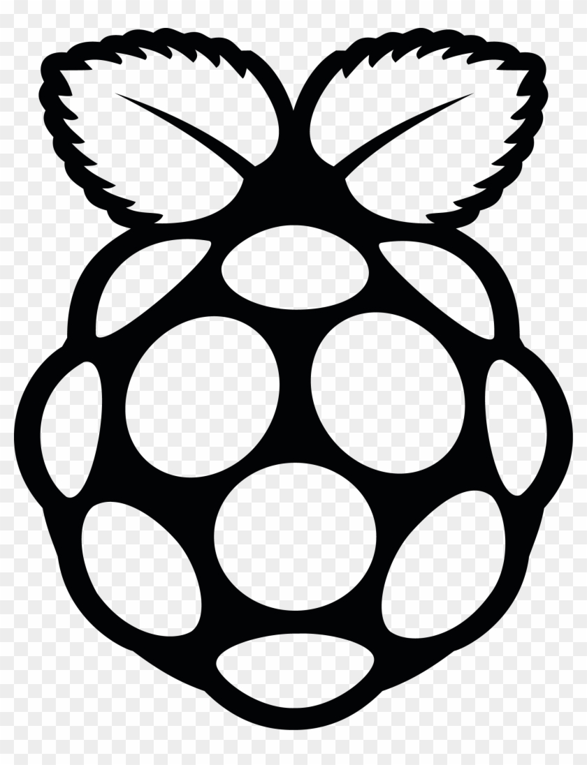 Rpi Logo Black Print - Raspberry Pi Icon Png Clipart #2497586