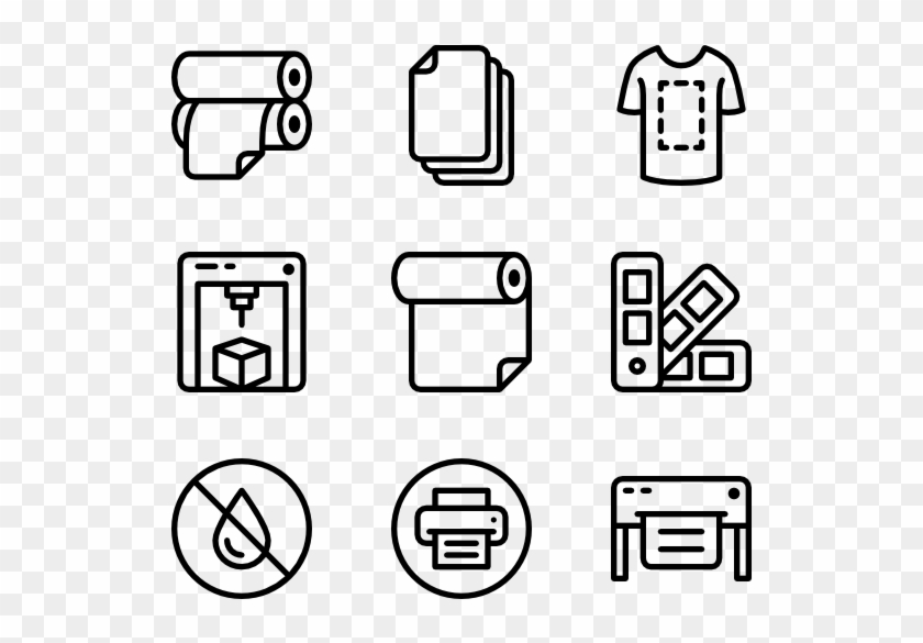 Print - Icono Manufactura Clipart #2497627