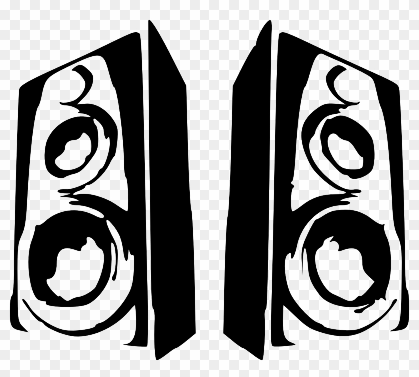 Speakers Sound Audio Speaker Png Image - Speakers Clipart Black And White Transparent Png #2498841