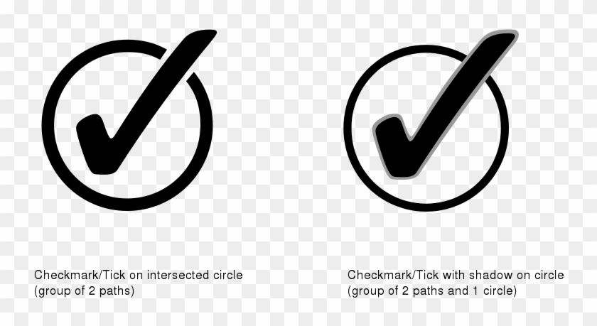 Black Free Simple Tick And Cross Free Checkmark On - Keyboard Shortcuts Symbols Checkmark Clipart