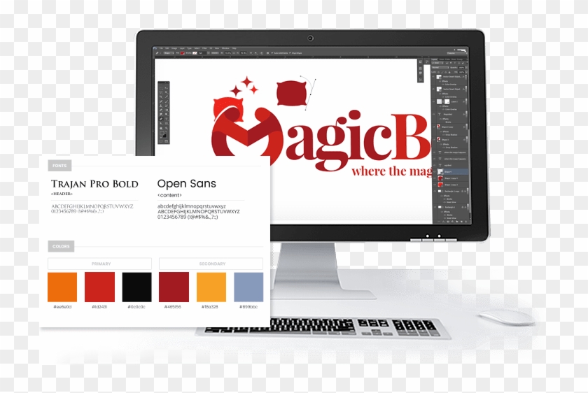 Magic Bed Logo Design - Output Device Clipart