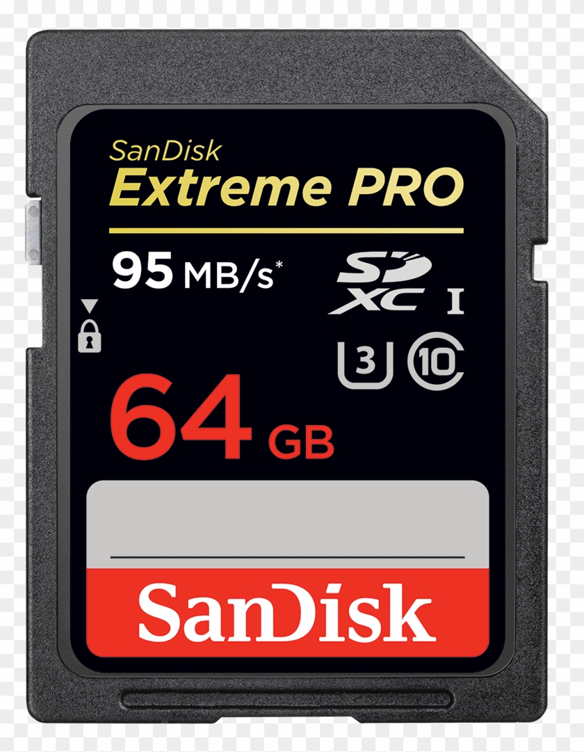 Secure Digital, Sd Card Png - Sandisk Extreme Pro 95mb S 128gb Clipart