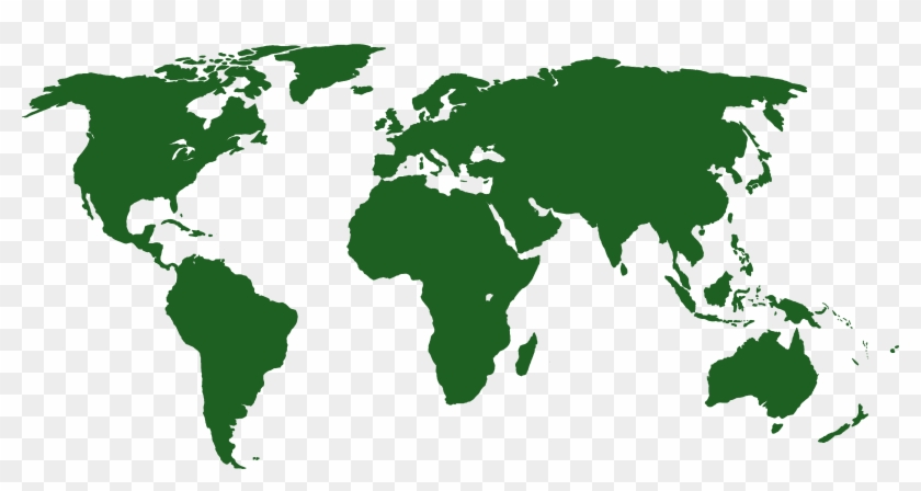 4312 X 2128 12 - World Map Green Png Clipart #251840