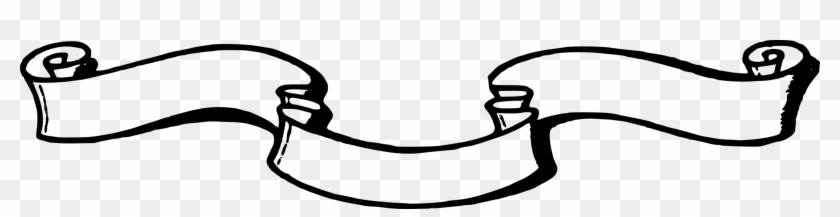 Blank Scroll Banner Png - Banner Clipart Black And White Transparent Png