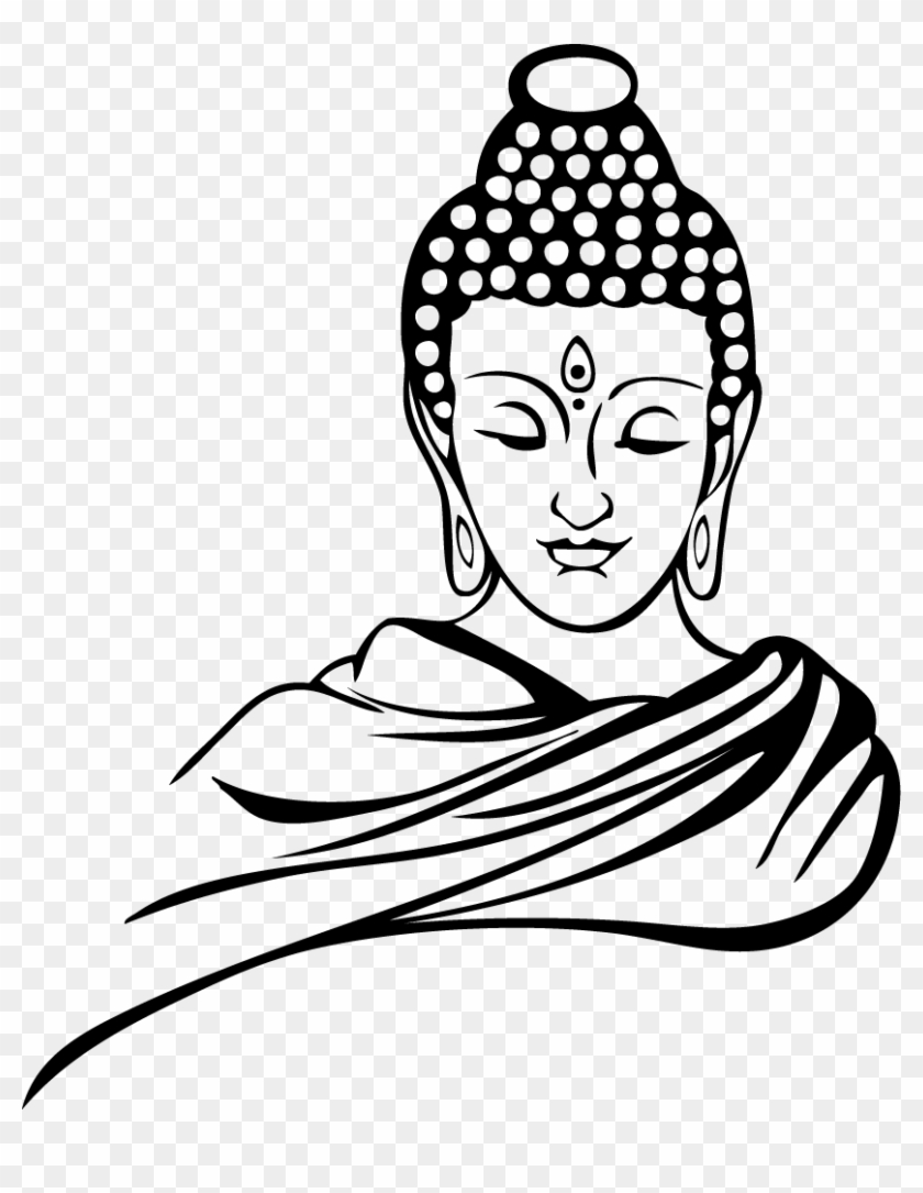 Buddhism Buddharupa Buddhahood Lord - Buddha Black And White Clipart #252067