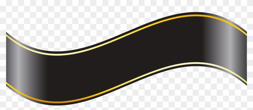 Black And Gold Ribbon Banner Png Clipart #252224