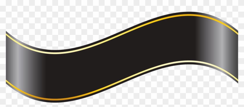 Black And Gold Ribbon Banner Png Clipart