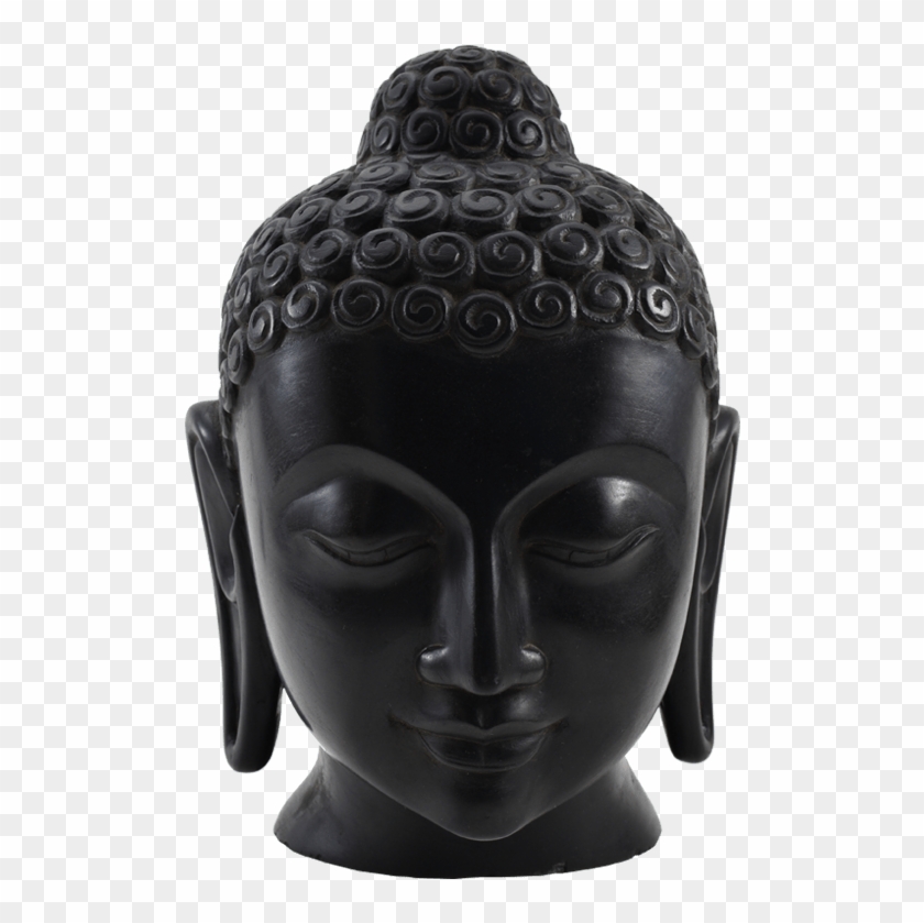 Black Stone Buddha Head - Gautama Buddha Clipart