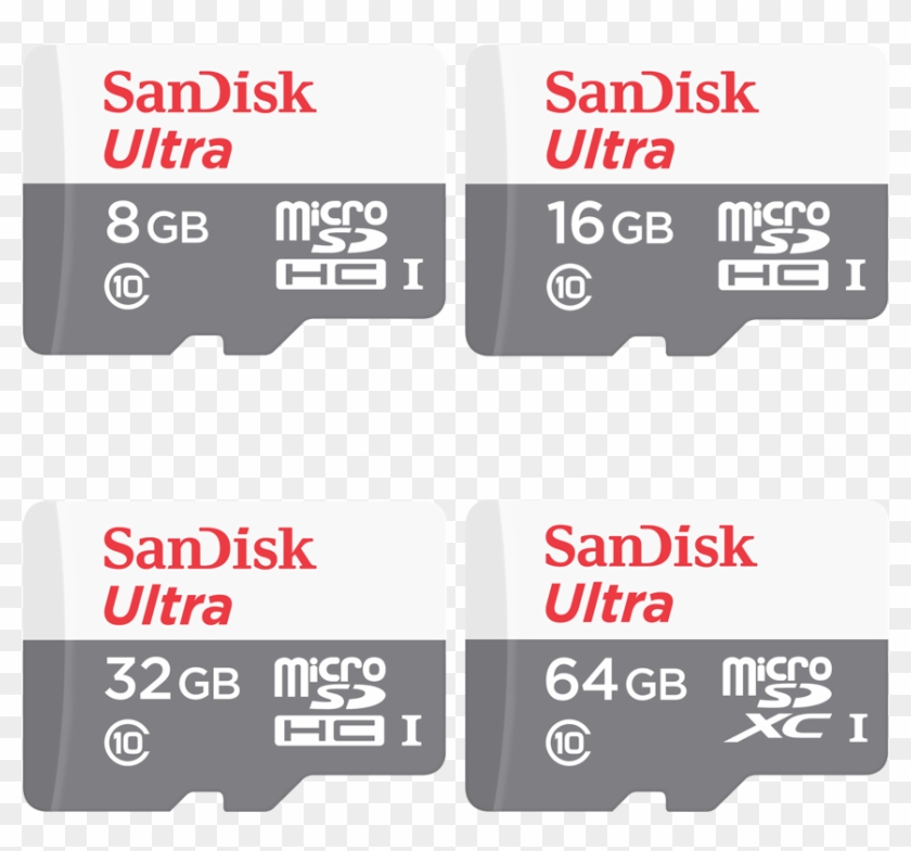 Sandisk Ultra Series Gb Micro Sd Card Front - Memory Card Clipart