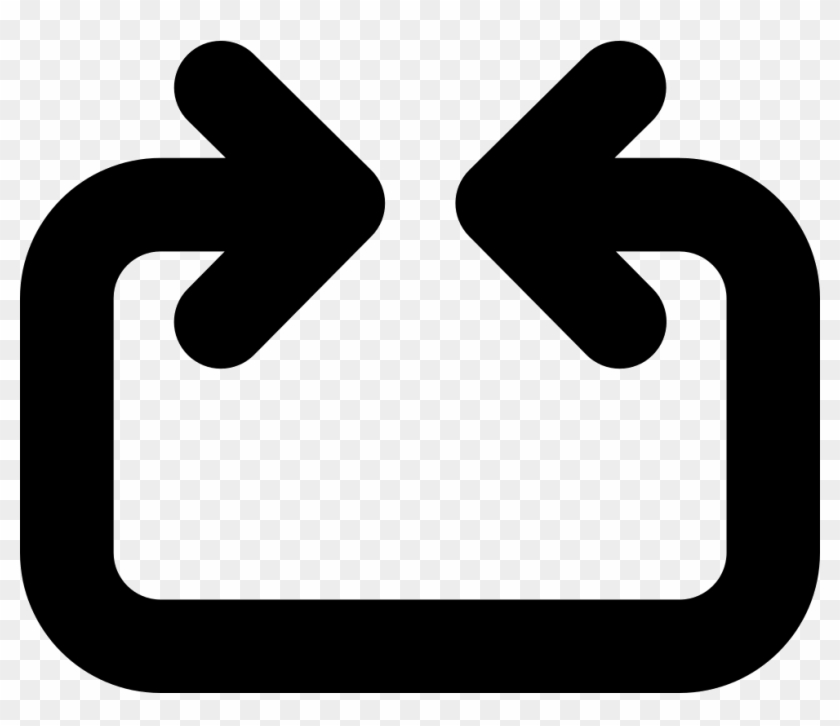 Double Arrow In A Rectangle Outline Comments Clipart