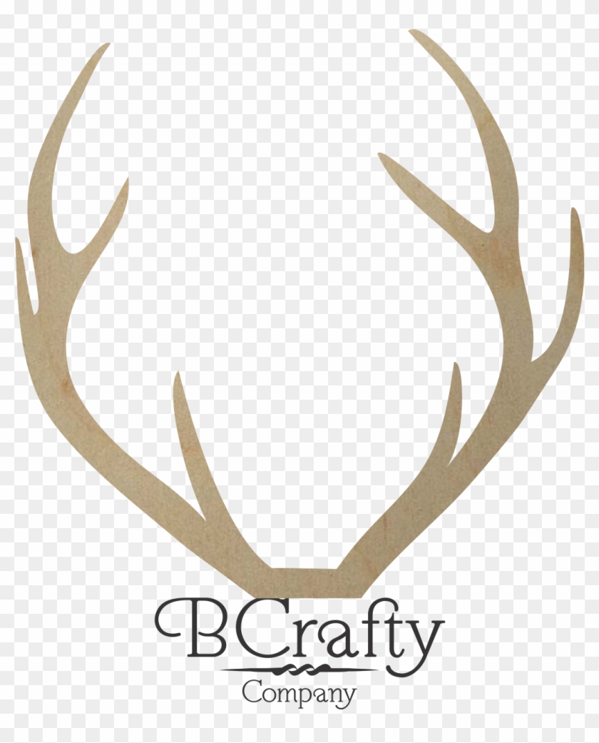 Wooden Deer Antler Shape - Elk Clipart
