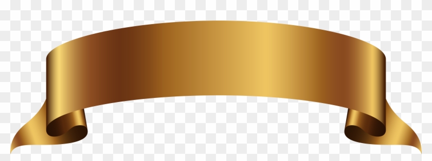 Gold Scroll Banner Png - Transparent Banner Ribbon Png Clipart