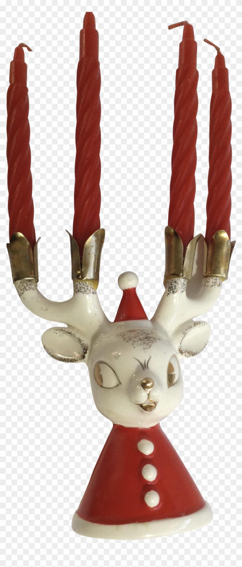 Vintage Holt Howard Christmas Reindeer Antler Candle - Reindeer Clipart