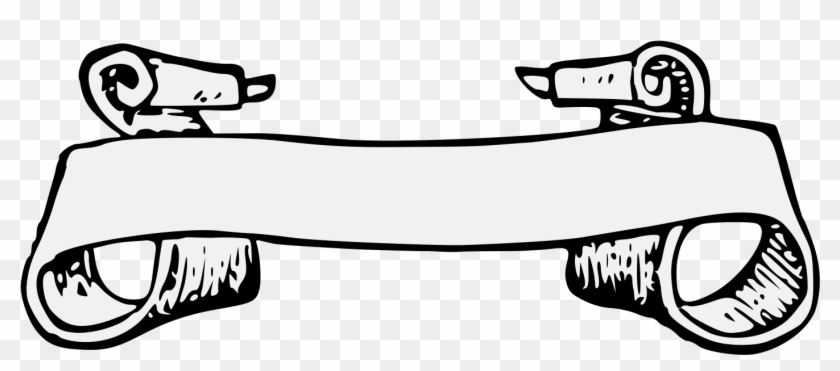 Banner White Clip Art - Motto Scroll Png Transparent Png