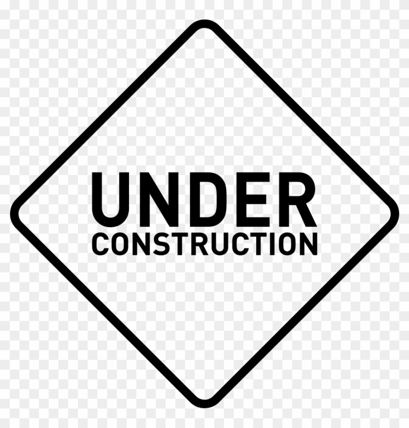 Under Construction Black Outline - Triangle Clipart