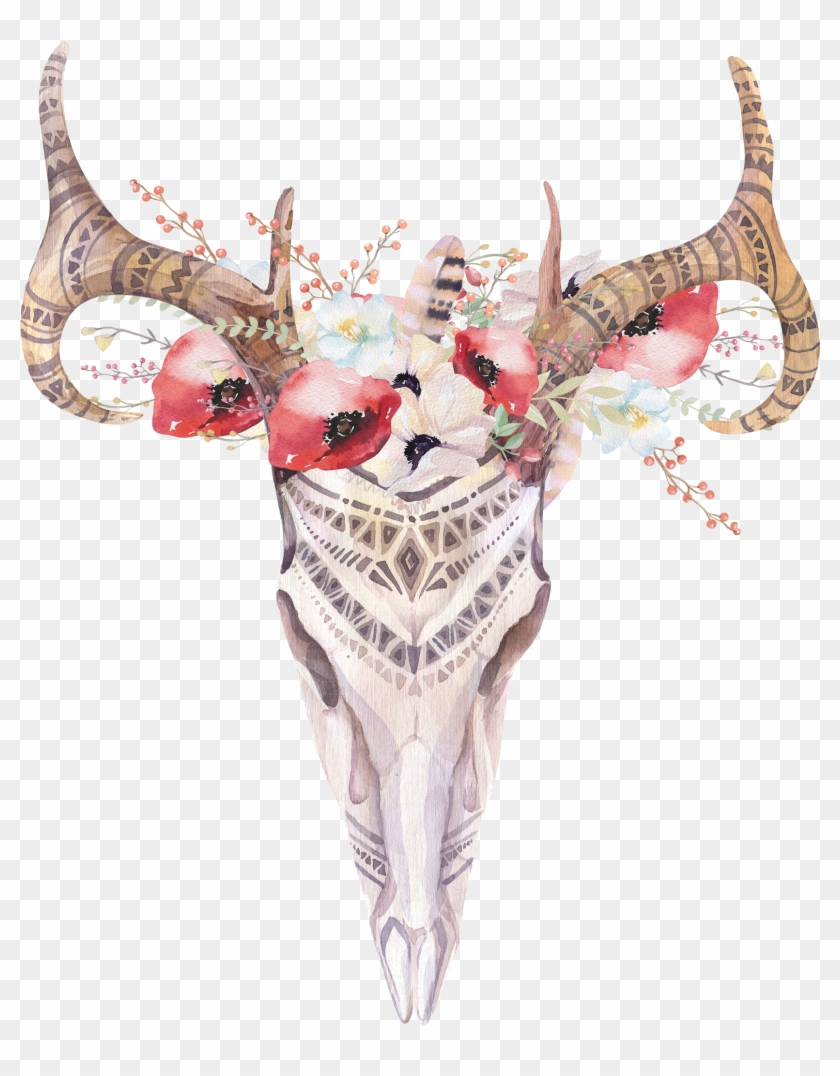 Boho Skull Clipart #253250