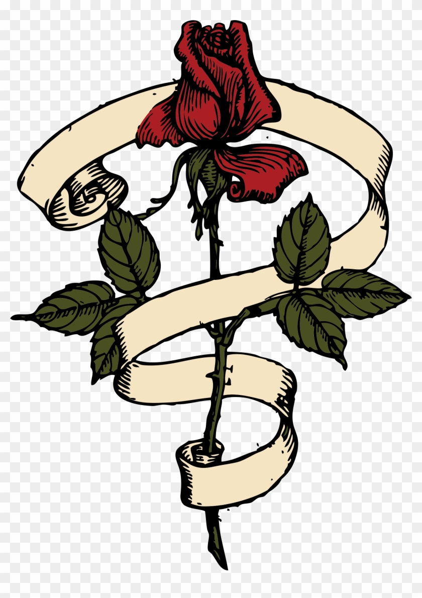 Big Image - Rose Scroll Clipart