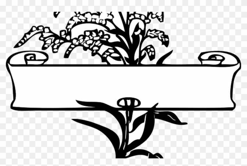 Scroll Flower Banner Free Vector Graphic On Pixabay Clipart