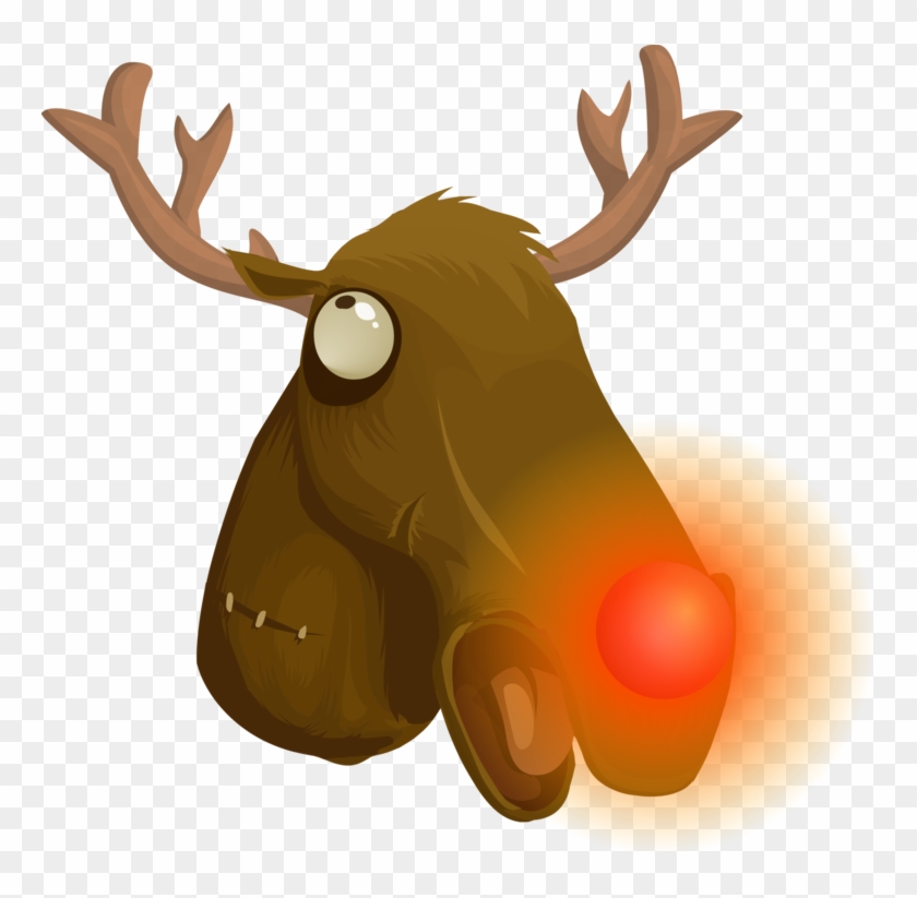 Reindeer Line Art Cartoon Moose - Rudolf Png Clipart #253538