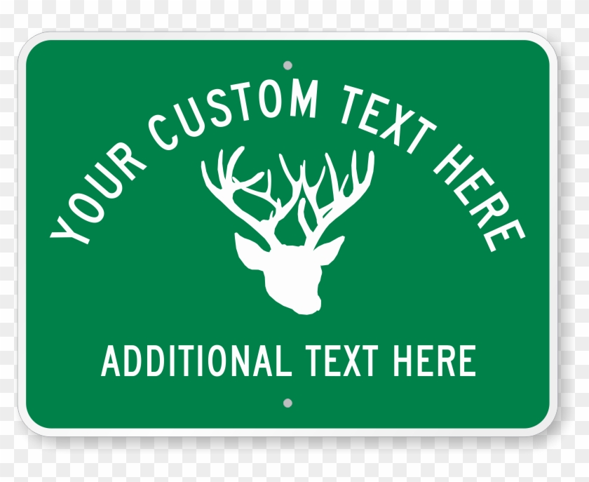 Custom Welcome Antler Symbol Sign - Stop Sign Clipart #253915