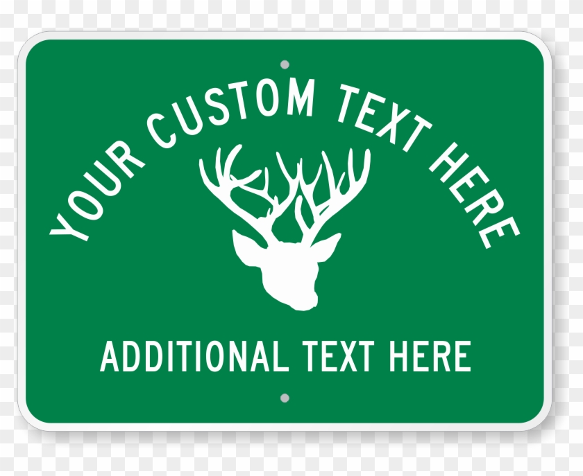 Custom Welcome Antler Symbol Sign - Stop Sign Clipart