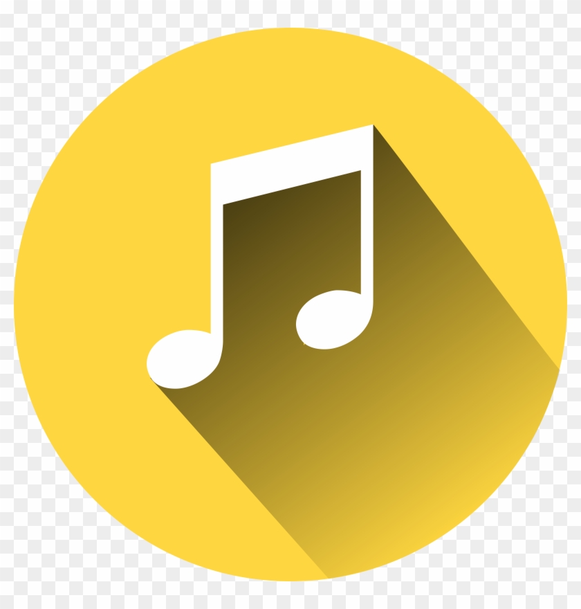 This Free Icons Png Design Of Music Note On Yellow Clipart #254047