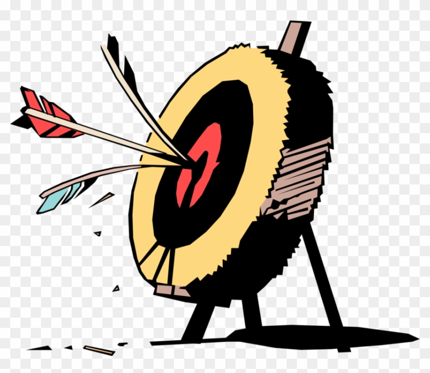 Download Arrows Hit Vector Image Illustration Of Middle Clipart #254105