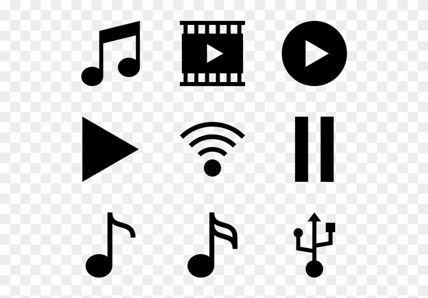 Solid Media Elements - Music Icon Free Clipart #254171