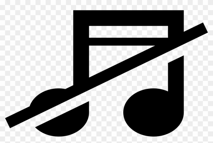 No Music Sign Of Musical Note With A Slash Comments - No Music Icon Png Clipart