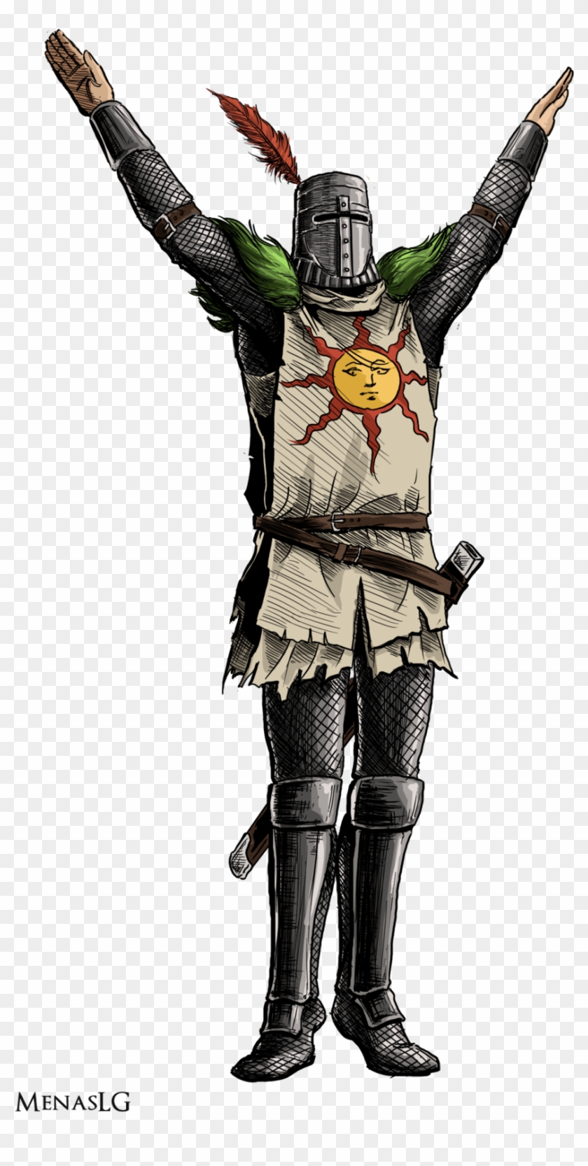 Dark Souls Solaire Transparent Png - Dark Souls Praise The Sun Clipart #254423