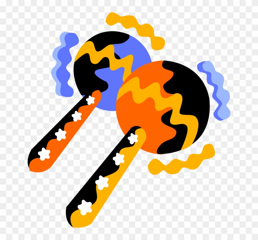 Vector Illustration Of Latin Music Maracas Or Rumba Clipart