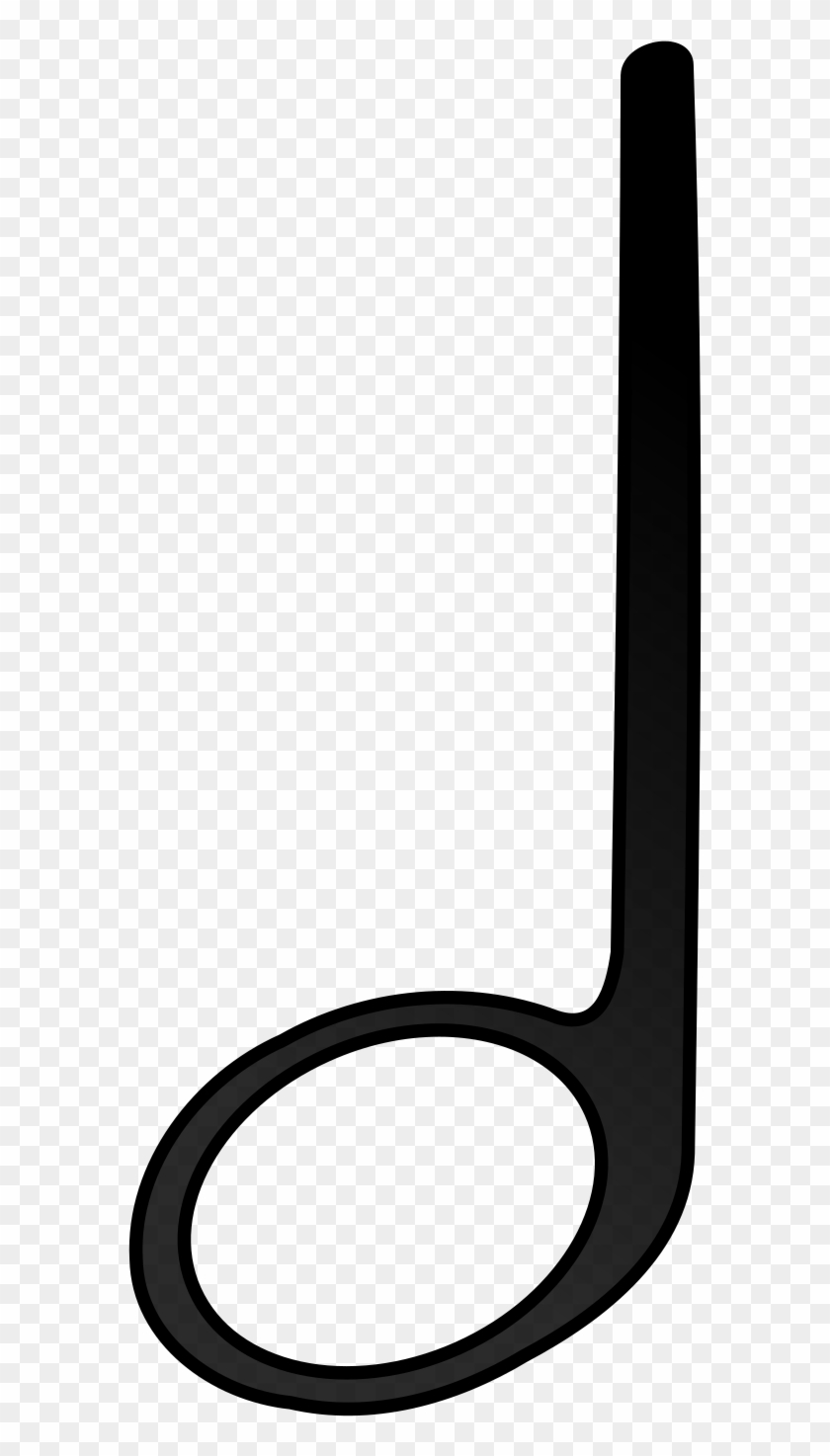 Image Freeuse Library Half Note Stem Facing Up Big - Single Music Notes Clip Art - Png Download