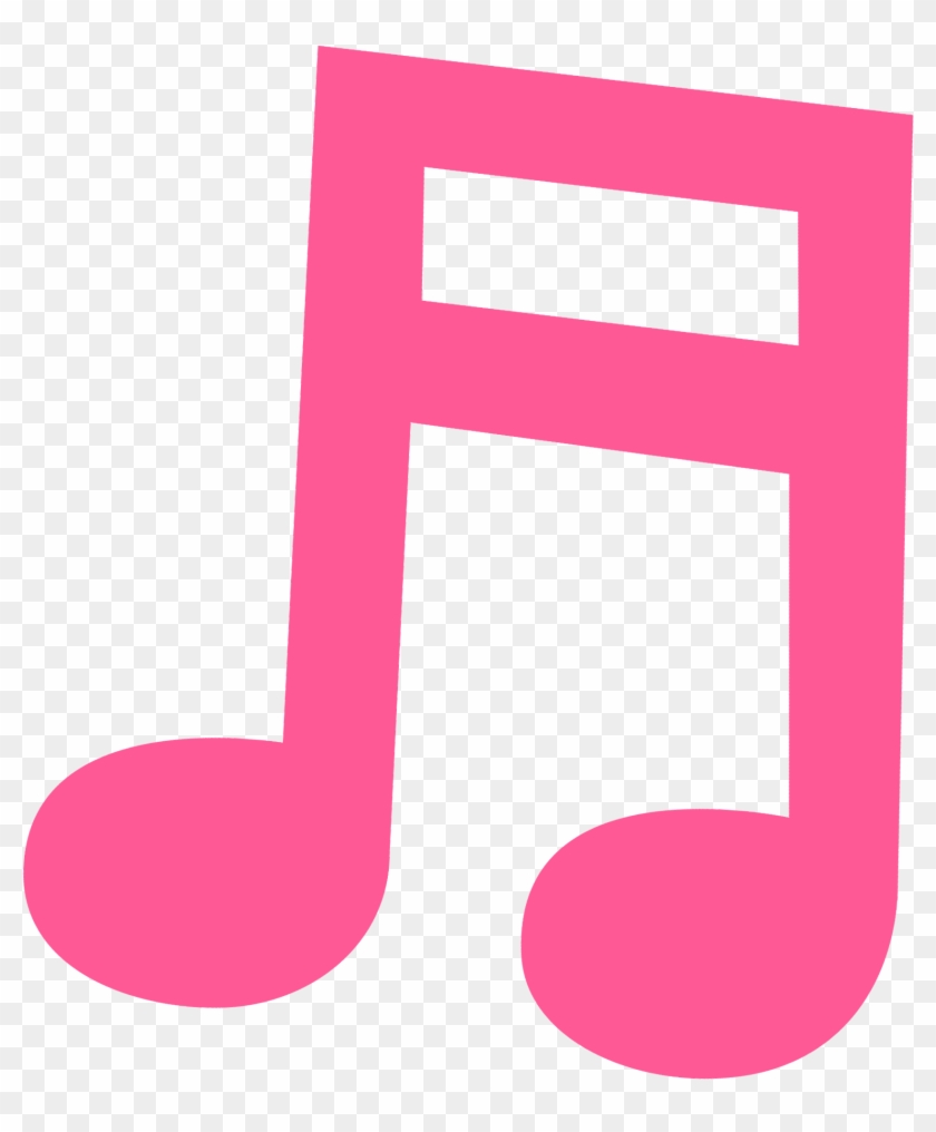 Pink Clipart Music Note - Png Download
