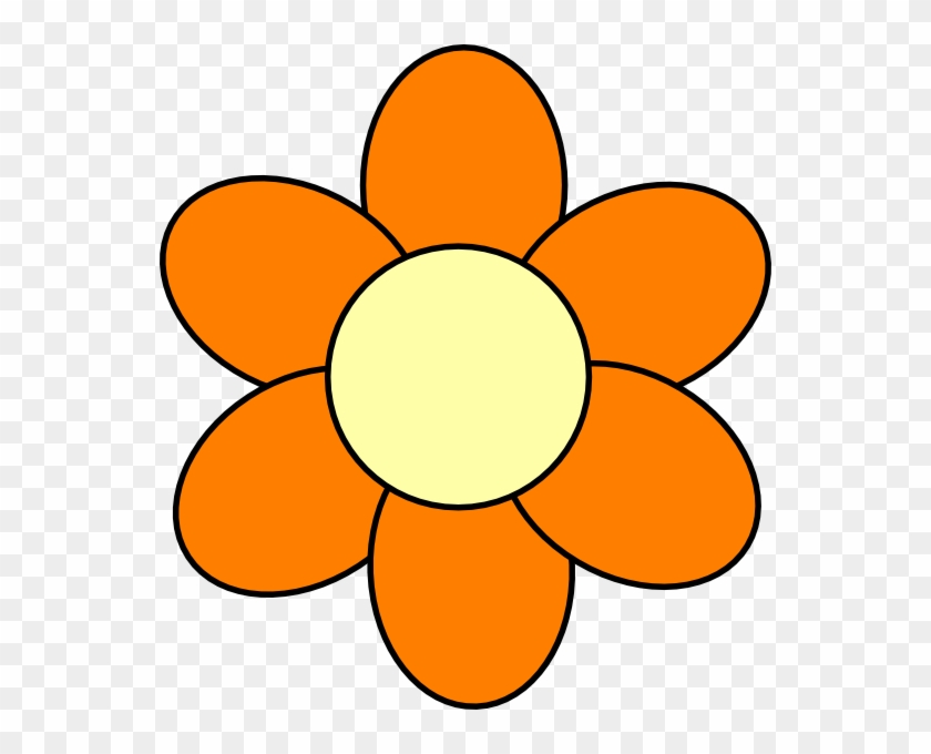 Orange Flower Clip Art - Flower Clipart Orange - Png Download #254838