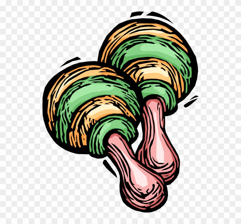 Vector Illustration Of Latin Music Maracas Or Rumba Clipart