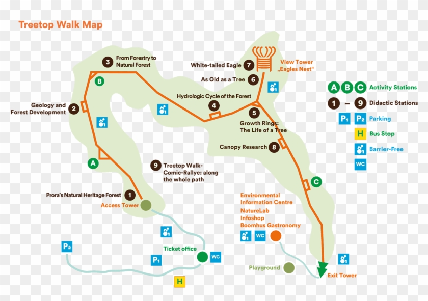 1,300 Meter Long Path Offer Fascinating And Interesting - Map Clipart