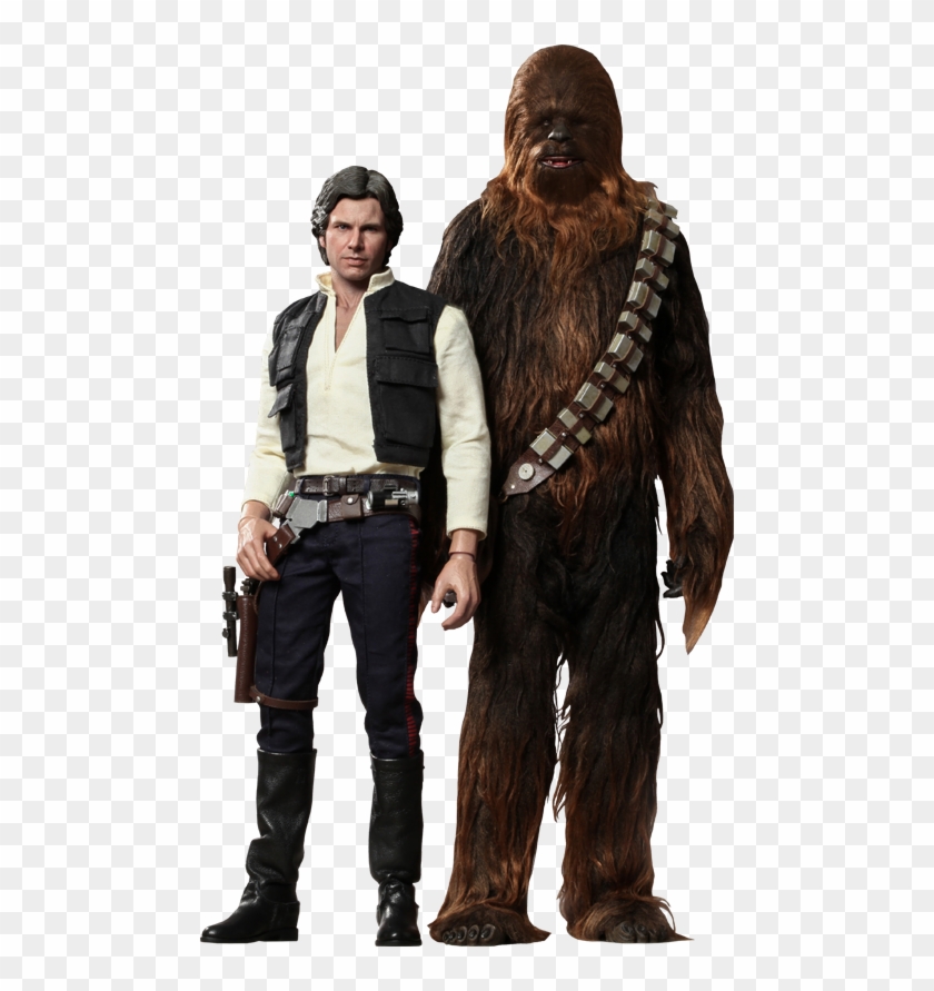 Hot Toys Han Solo And Chewbacca Sixth Scale Figure - Chewbacca With Han Solo Clipart #255363