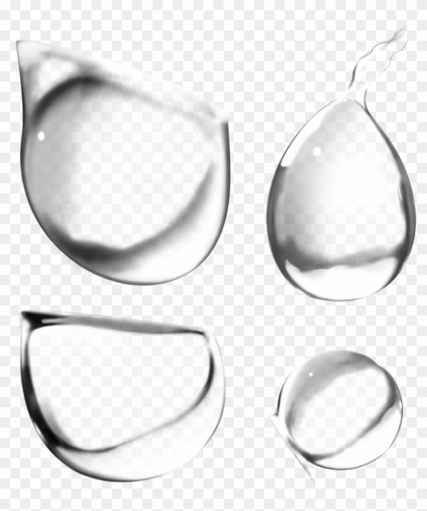 Water Png Free Download - Black And White Water Drop Png Clipart #255395