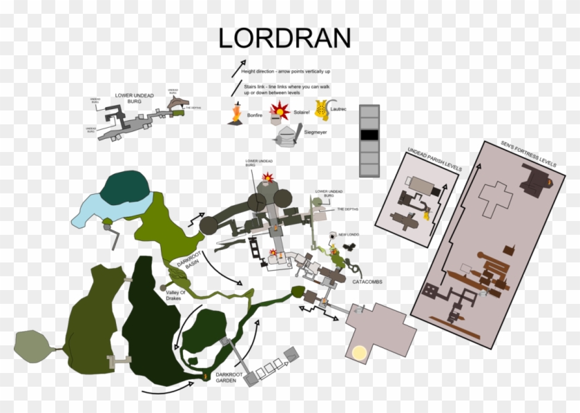 Dark Souls World Layout Clipart