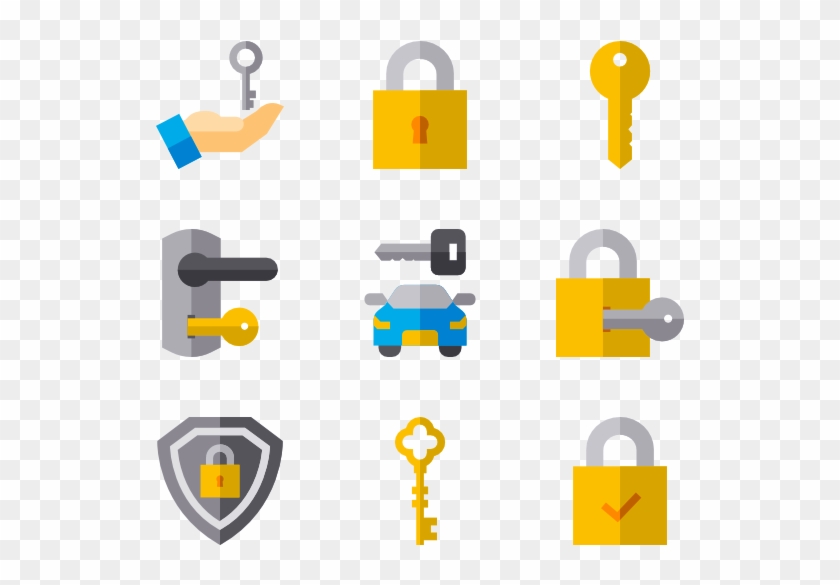 Keys Locks - Key In Lock Icon Clipart #256098